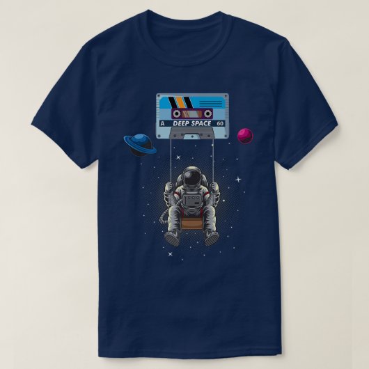 深い宇宙ミタペガレー勉強宇宙飛行士 Tシャツ (デザイン正面)