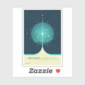 深い宇宙原子時計ポスター、ブルーバージョン。 シール (シート)