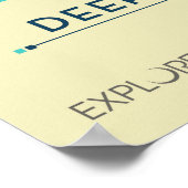 深い宇宙原子時計ポスター、ブルーバージョン。 ポスター (角)