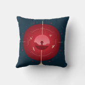 深い宇宙原子時計ポスター、赤バージョン。 クッション (裏面)