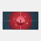 深い宇宙原子時計ポスター、赤バージョン。 デスクマット (正面)