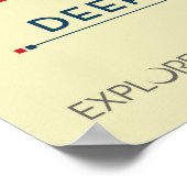 深い宇宙原子時計ポスター、赤バージョン。 ポスター (角)