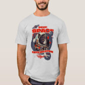 深い宇宙探査猫宇宙飛行士 Tシャツ (正面)