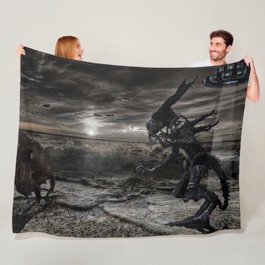 深い宇宙鬼 フリースブランケット (インサイチュ)