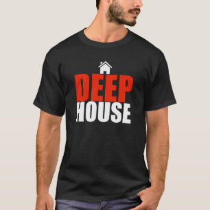 深い家djは音楽デザインのTシャツのスタイルを作ります Tシャツ