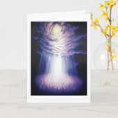 深い平和のタンポポ分野の挨拶状 カード (黄色い花)