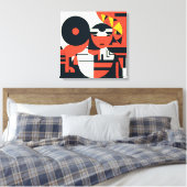 深い幾何学的な芸術の抽象化 キャンバスプリント (インサイチュ (寝室))