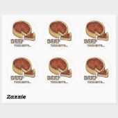 深い思考深いディッシュペパローニピザシカゴ ラウンドシール (シート)