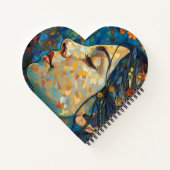 深い息やる気を起こさせる、引用文、青と金ゴールド。 ノートブック (裏面)