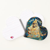 深い息やる気を起こさせる、引用文、青と金ゴールド。 ノートブック (内部)