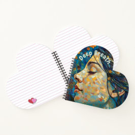 深い息やる気を起こさせる、引用文、青と金ゴールド。 ノートブック