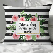 深い息を飲むホームウォーターの色のバラ クッション
