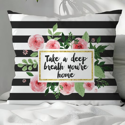 深い息を飲むホームウォーターの色のバラ クッション