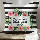 深い息を飲むホームウォーターの色のバラ クッション