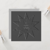 深い悔やみや弔慰で哀悼の意を表すスターグレー カード (正面/裏面インサイチュ)