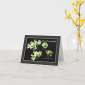 深い悔やみや弔慰カードミズキの開花 カード (黄色い花)