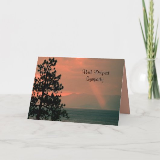 深い悔やみや弔慰、神の光カスタマイズで カード (正面)