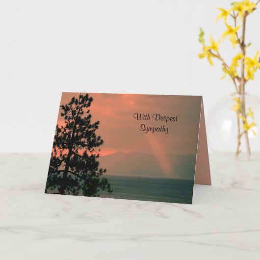 深い悔やみや弔慰、神の光カスタマイズで カード (黄色い花)