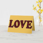 深い意味の単語およびemojiの芸術の作成を愛して下さい カード (黄色い花)