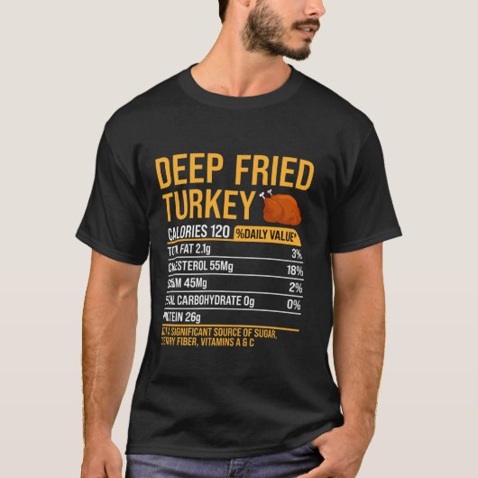 深い揚げトルコ栄養の食品の事実感謝罪 Tシャツ (正面)