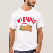 深い揚げロッキーマウンテンプレーリーカキスターズWyoming Tシャツ (正面)