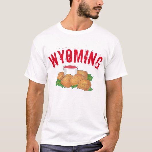 深い揚げロッキーマウンテンプレーリーカキスターズWyoming Tシャツ (正面)