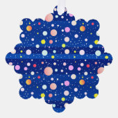 深い数々のの青い色の休日ドット オーナメントカード (正面)