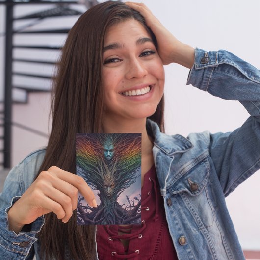 深い林の神話的な生き物の守護者 ポストカード