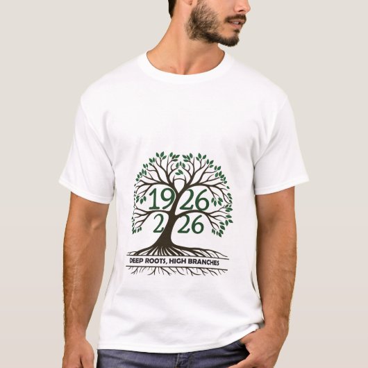 深い根と高い枝を持つ家族の木の遺産Tシャツ Tシャツ (正面)