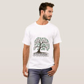 深い根と高い枝を持つ家族の木の遺産Tシャツ Tシャツ (正面フル)