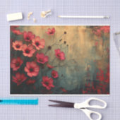 深い桃の花を背景グラデーションに 薄葉紙 (クラフト)