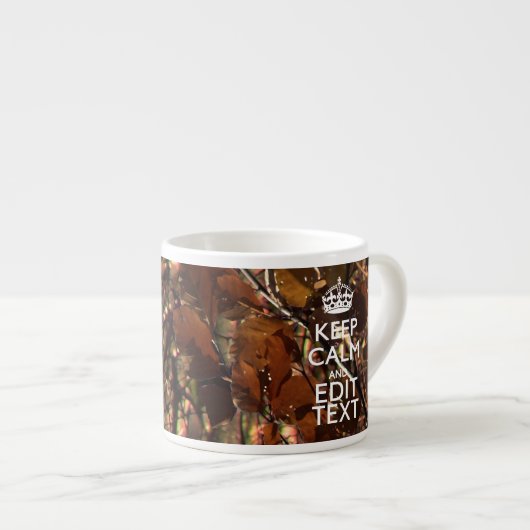 深い森のカムフラージュにあなたの文字があるために平静を保ちます エスプレッソカップ (正面右)