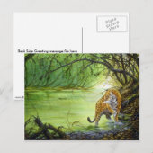 深い森の中で、ジャガー ポストカード (正面/裏面)