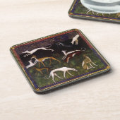 深い森の中世グレイハウンド コースター (左側)