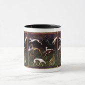 深い森の中世グレイハウンド マグカップ (中央)