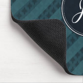 深い水の濃紺魅力的で上品なパターン マウスパッド (コーナー)