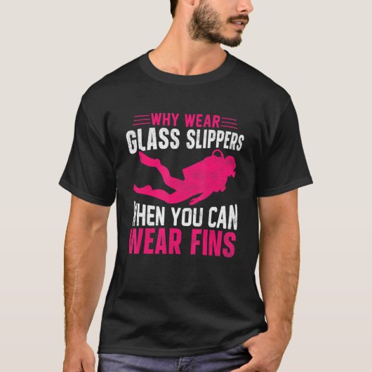 深い水中シュノーケラースキューバダイビングシュノーケリング Tシャツ (正面)