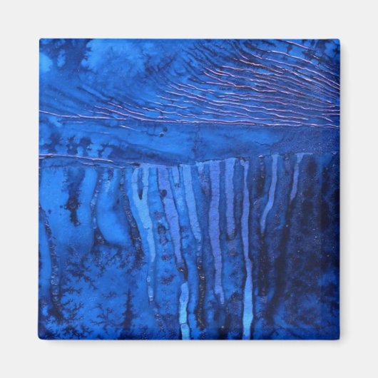 「深い水#2」抽象芸術アート磁石 マグネット (正面)