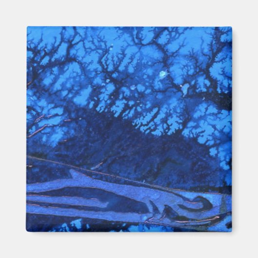 「深い水#3」抽象芸術・アート・マグネット マグネット (正面)