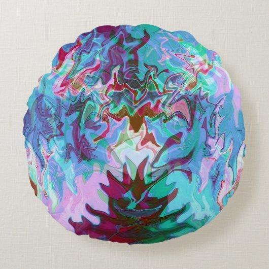 深い海おもしろい..... ラウンドクッション (正面)