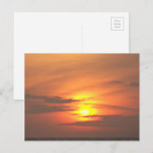 深い海の夕焼けの輝き ポストカード (正面/裏面)