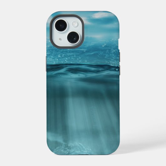 深い海の景色 iPhone 15ケース (裏面)