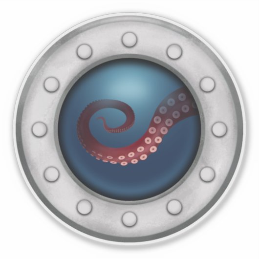 深い海の生き物inポートホール海航海の潜水艦 シール (正面)