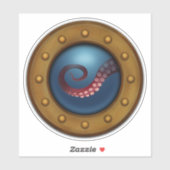 深い海の生き物in船ポートホール海探検家 シール (シート)