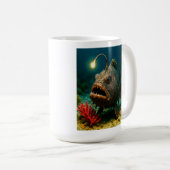 深い海の輝き:ザアンコウ コーヒーマグカップ (正面右)