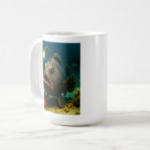 深い海の輝き:ザアンコウ コーヒーマグカップ (正面左)