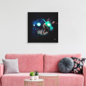 深い海アングラーフィッシュ キャンバスプリント (インサイチュ (リビング))