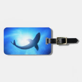 深い海シャークシルエット ラゲッジタグ (正面横)