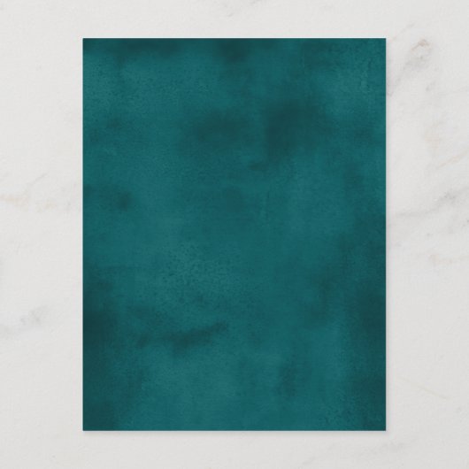 深い海ティール（緑がかった色）水の色結婚の挿入方向 エンクロージャーカード (裏面)