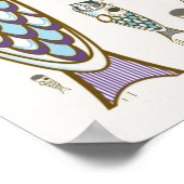 深い海モンスタイ食べフィッシュのラーメン麺ポスター ポスター (角)